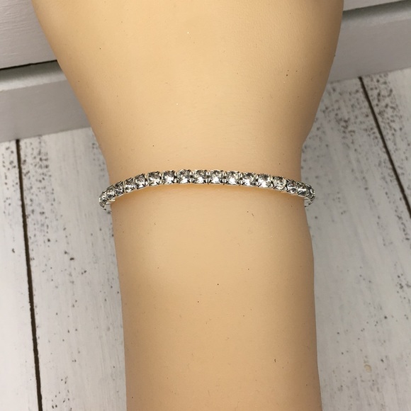 Rhinestone Tennis Bracelet - Picture 3 of 8